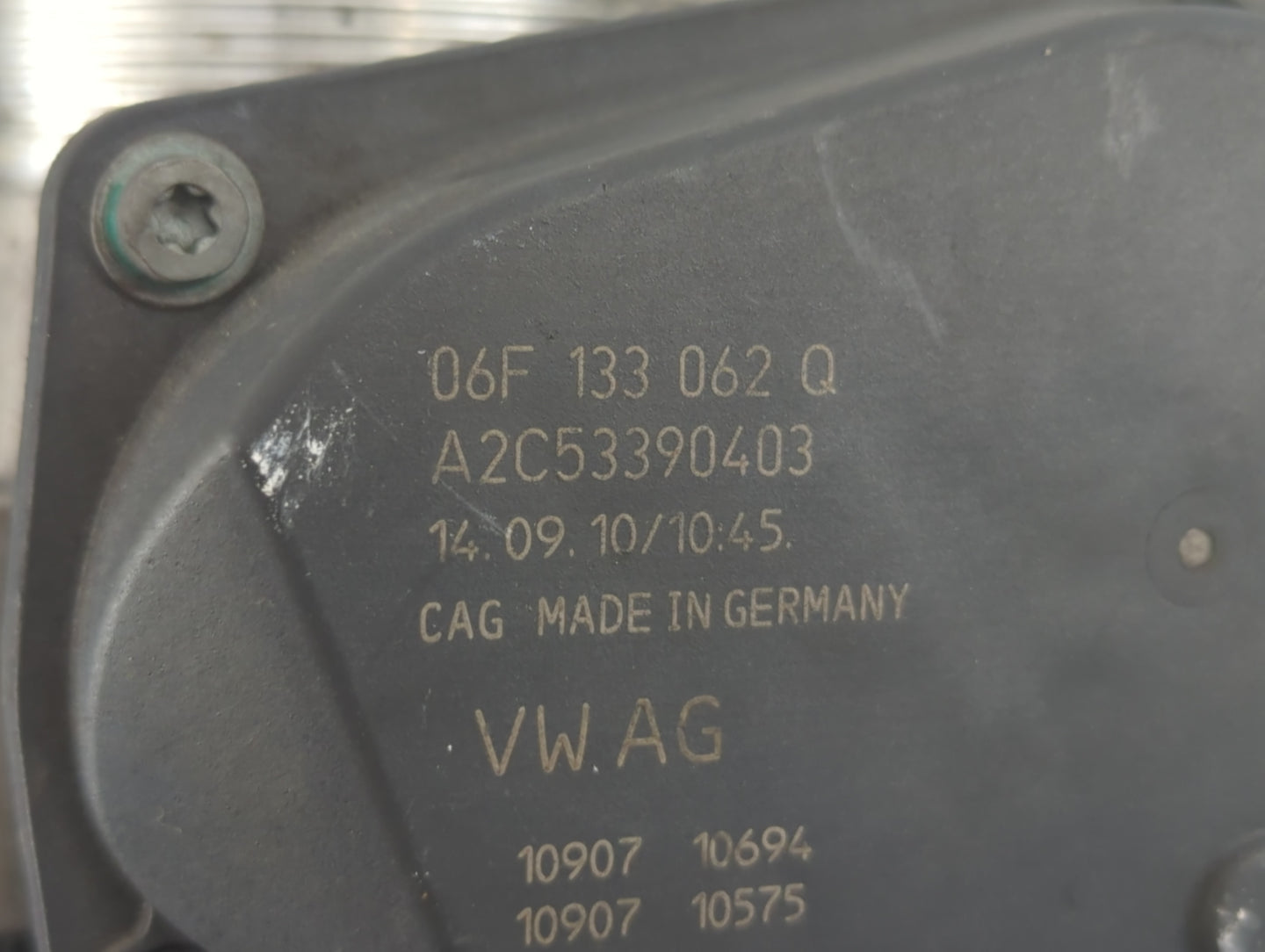 2009-2017 Volkswagen Cc Throttle Body P/N:A2C53390403 06F 133 062 Q Fits OEM Used Auto Parts - Oemusedautoparts1.com