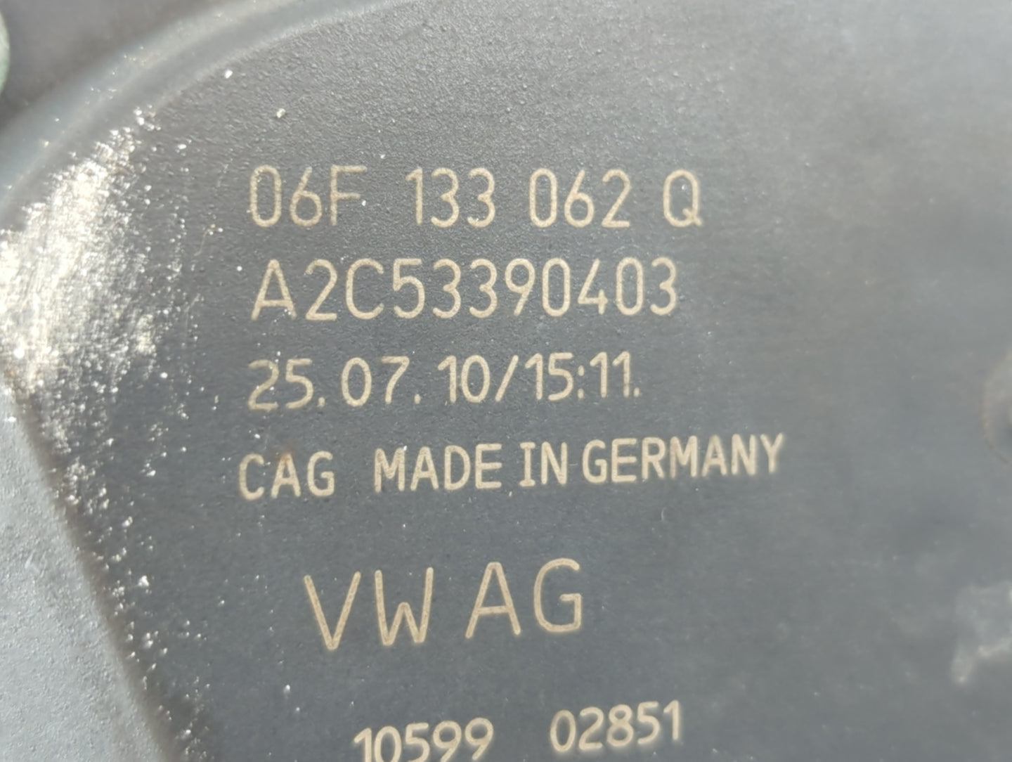 2009-2017 Volkswagen Cc Throttle Body P/N:06F 133 062 Q Fits OEM Used Auto Parts - Oemusedautoparts1.com