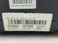 2010-2011 Volkswagen Cc Instrument Cluster Speedometer Gauges P/N:3C8920 970M Fits Fits 2010 2011 OEM Used Auto Parts - Oemu