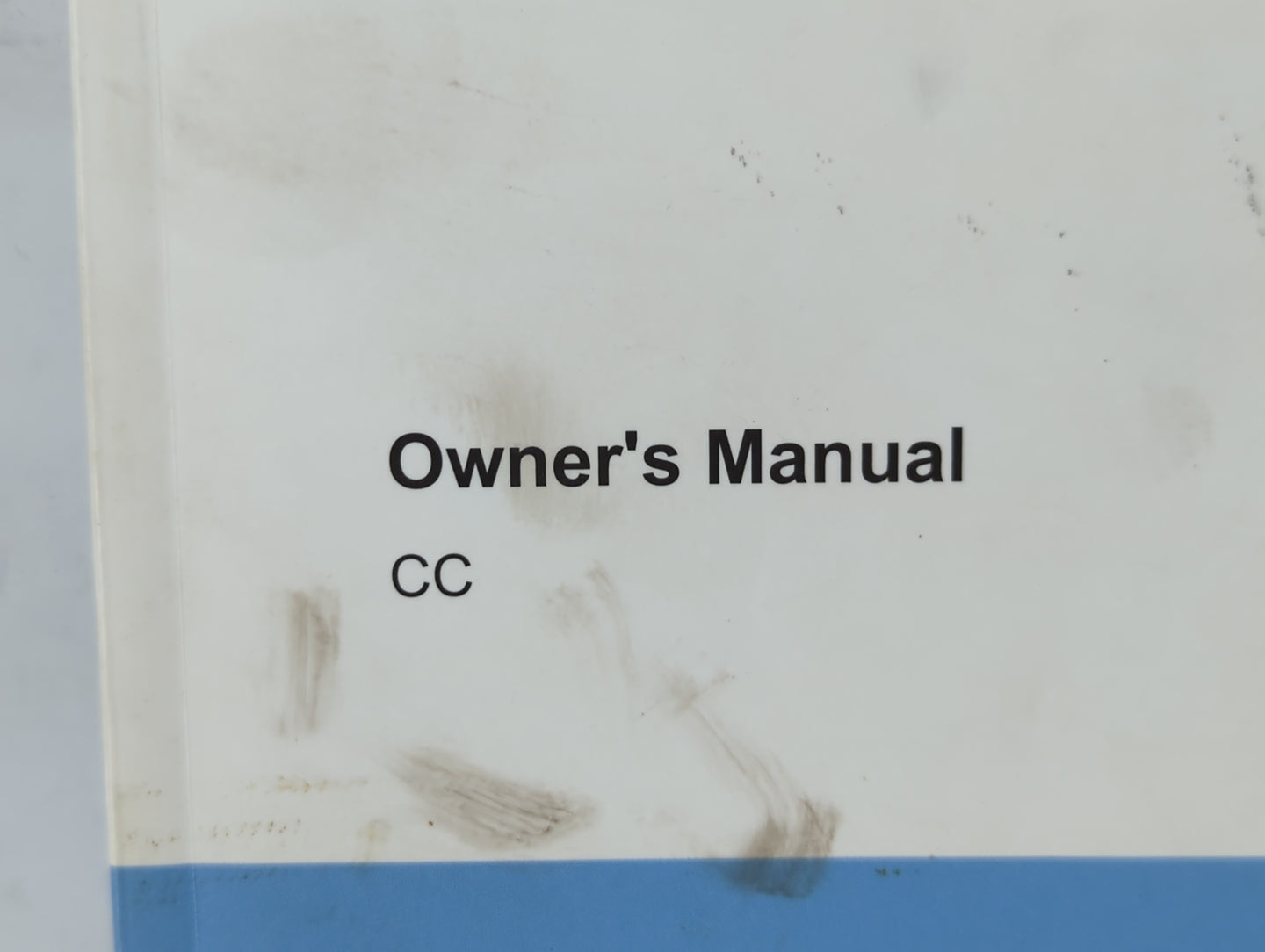 2011 Volkswagen Cc Owners Manual Book Guide P/N:1215N1PCC21 OEM Used Auto Parts - Oemusedautoparts1.com