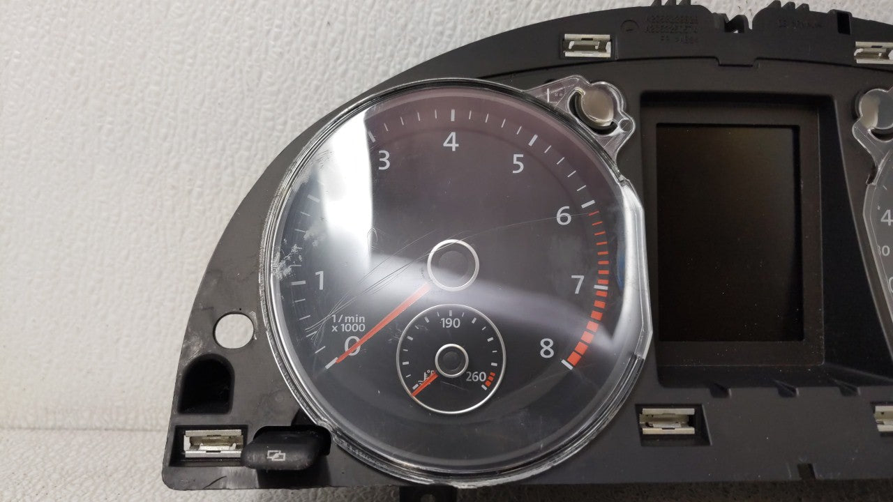 2010-2011 Volkswagen Cc Instrument Cluster Speedometer Gauges P/N:3C8920970MX Fits Fits 2010 2011 OEM Used Auto Parts - Oemu