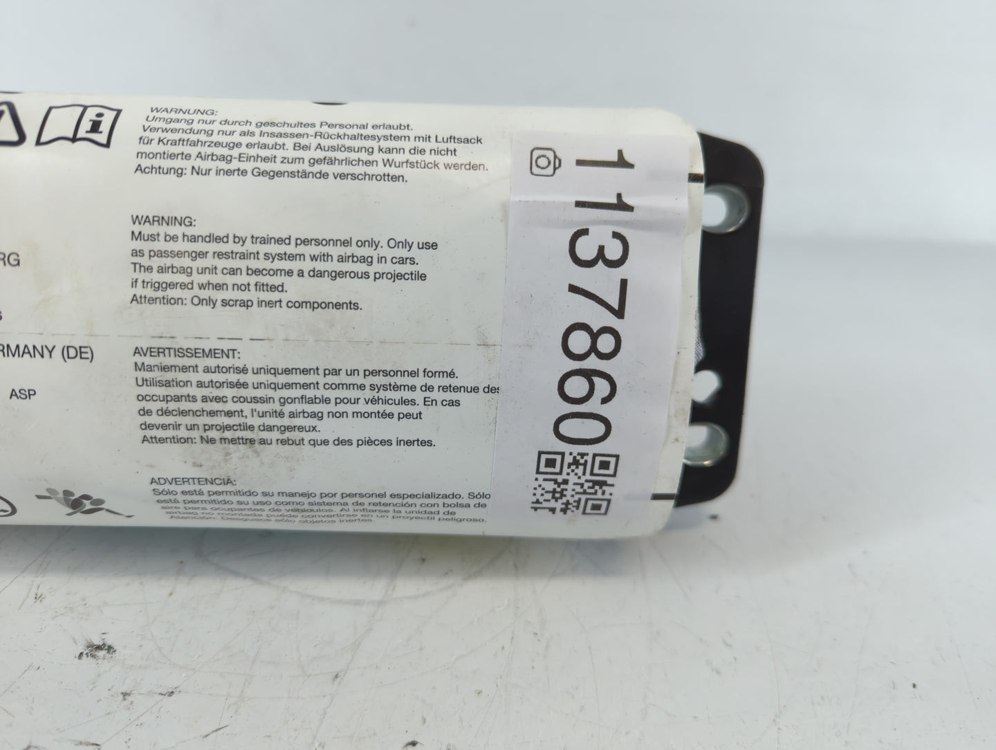 2010-2014 Volkswagen Golf Air Bag Passenger Right Dashboard OEM P/N:1K0880204M Fits Fits 2010 2011 2012 2013 2014 2015 2016 