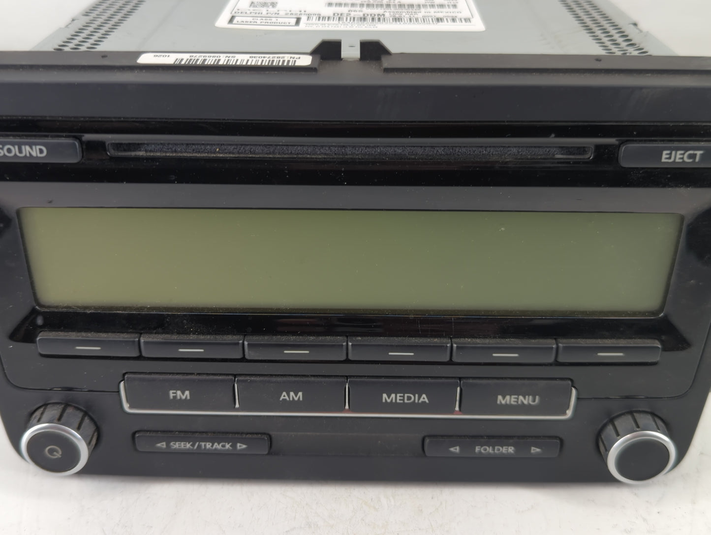 2011-2014 Volkswagen Jetta Radio AM FM Cd Player Receiver Replacement P/N:1K0 035 164 A Fits Fits 2011 2012 2013 2014 OEM Us