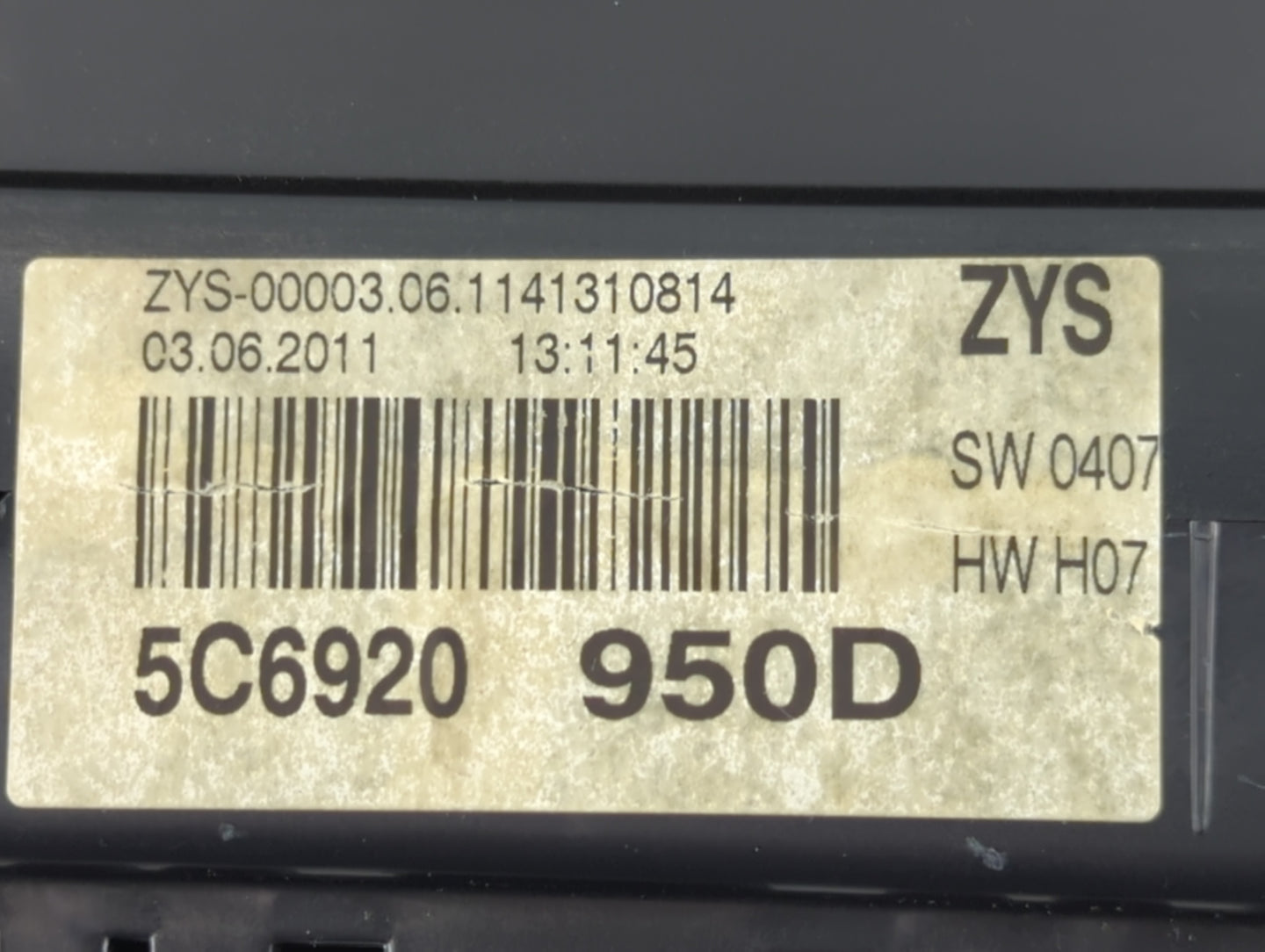 2011-2012 Volkswagen Jetta Instrument Cluster Speedometer Gauges Fits Fits 2011 2012 OEM Used Auto Parts - Oemusedautoparts1