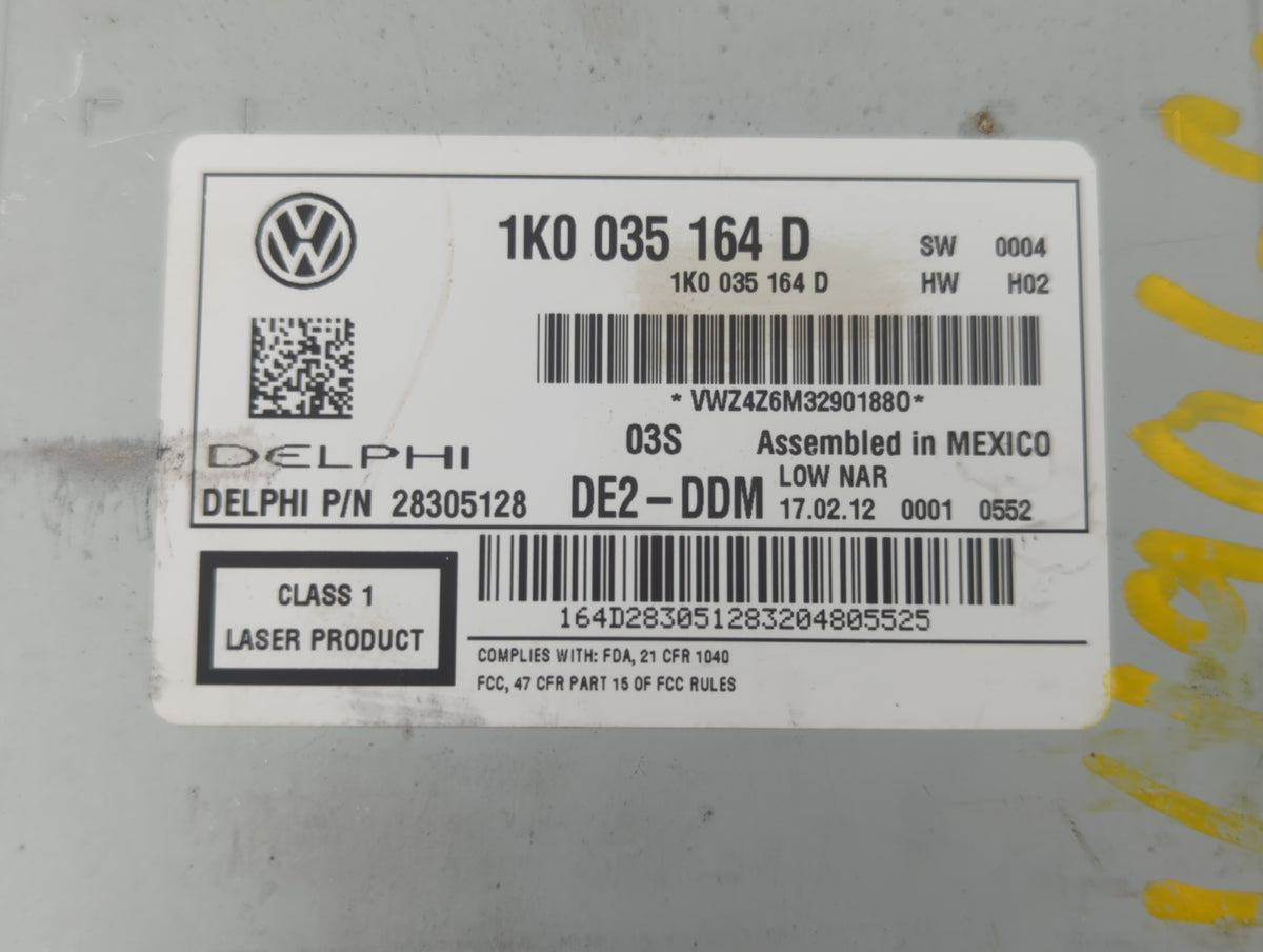 2011-2014 Volkswagen Jetta Am Fm Cd Player Radio Receiver 129388 - Oemusedautoparts1.com