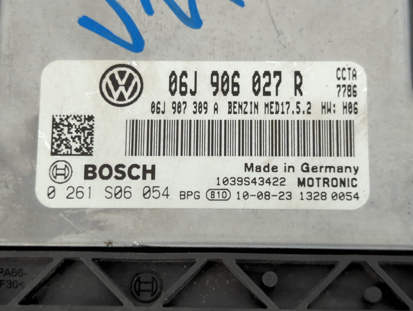 2011 Volkswagen Tiguan PCM Engine Control Computer ECU ECM PCU OEM P/N:06J 906 027 R Fits OEM Used Auto Parts - Oemusedautop