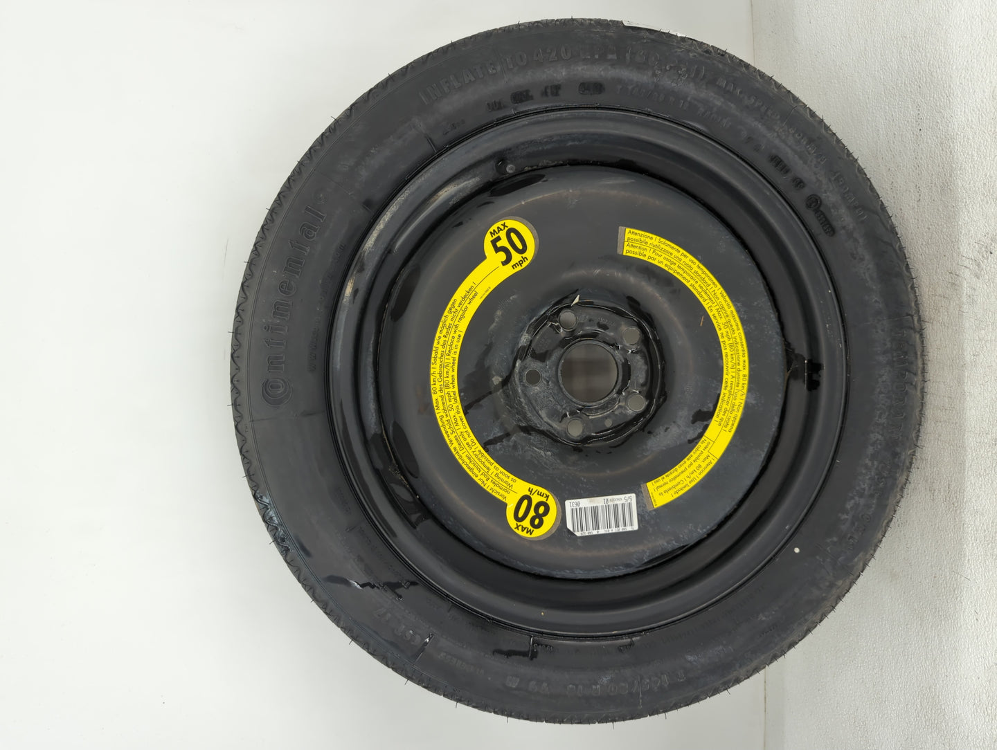 2009-2017 Volkswagen Tiguan Spare Donut Tire Wheel Rim Oem - Oemusedautoparts1.com