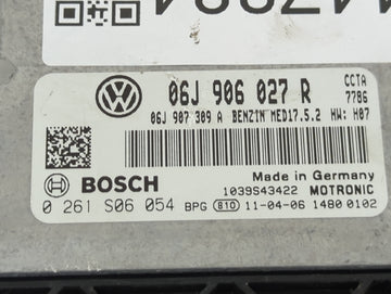 2011 Volkswagen Tiguan PCM Engine Control Computer ECU ECM PCU OEM P/N:06J906027R 0261S06054, 06J907309A Fits OEM Used Auto Parts