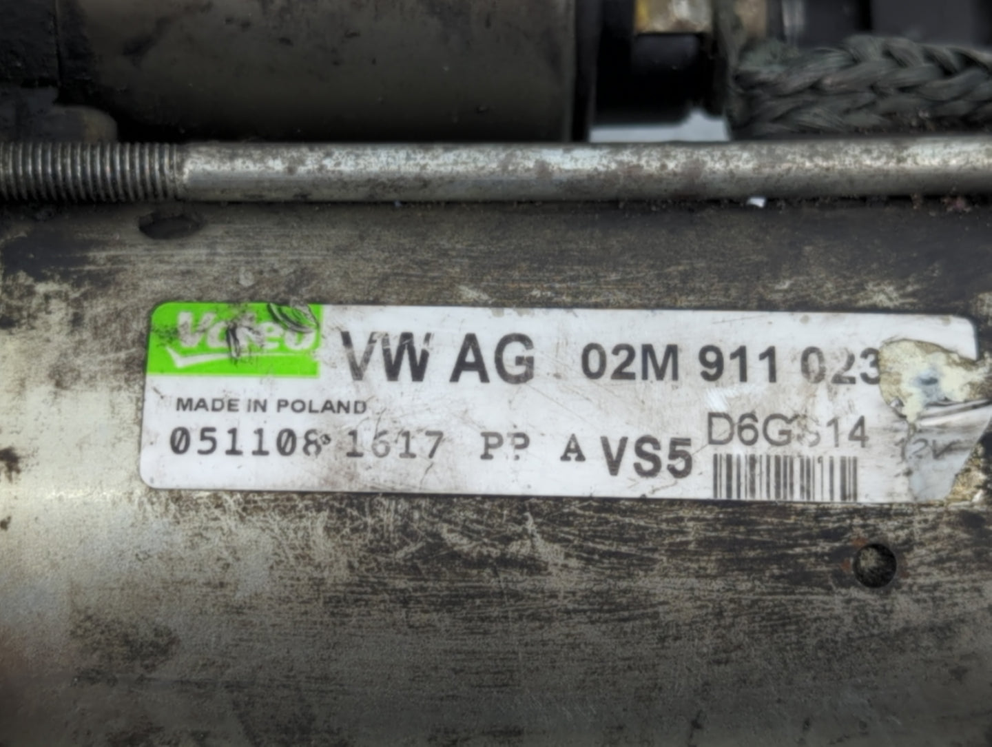 2009-2017 Volkswagen Tiguan Car Starter Motor Solenoid OEM P/N:02M 91 021 B Fits OEM Used Auto Parts - Oemusedautoparts1.com
