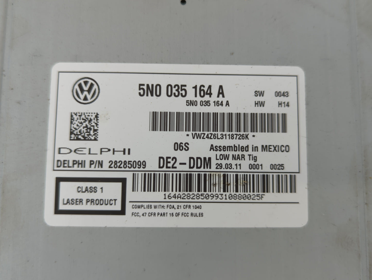 2009-2017 Volkswagen Tiguan Am Fm Cd Player Radio Receiver - Oemusedautoparts1.com