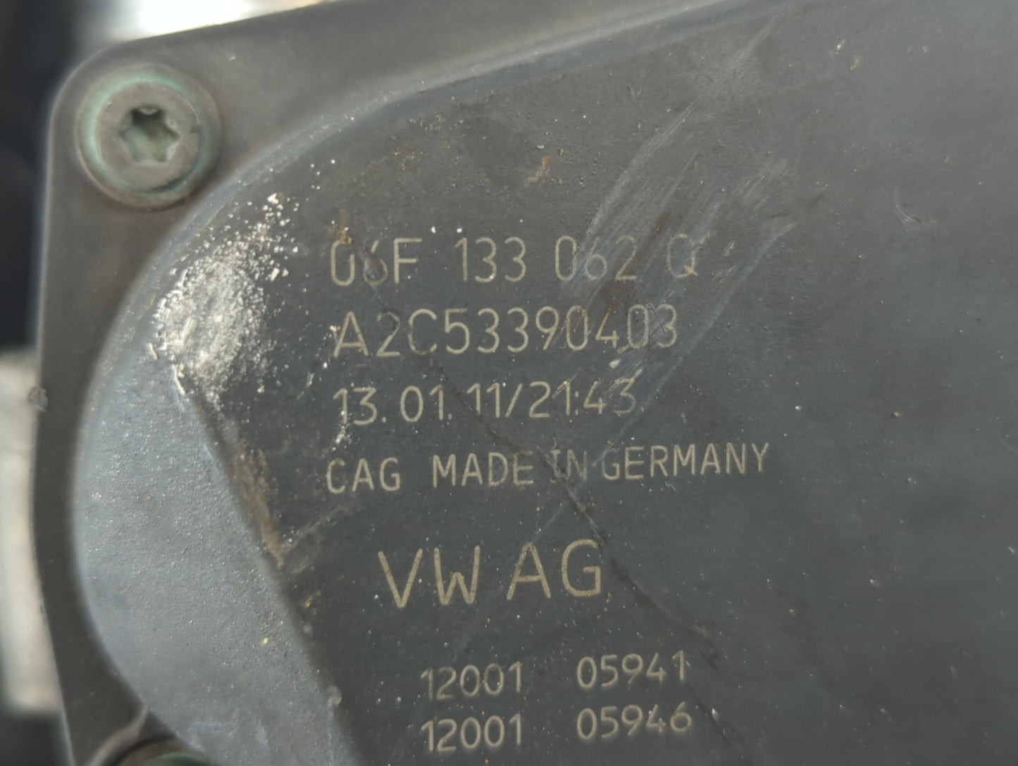 2009-2018 Volkswagen Tiguan Throttle Body P/N:06F 133 062 Q Fits OEM Used Auto Parts - Oemusedautoparts1.com