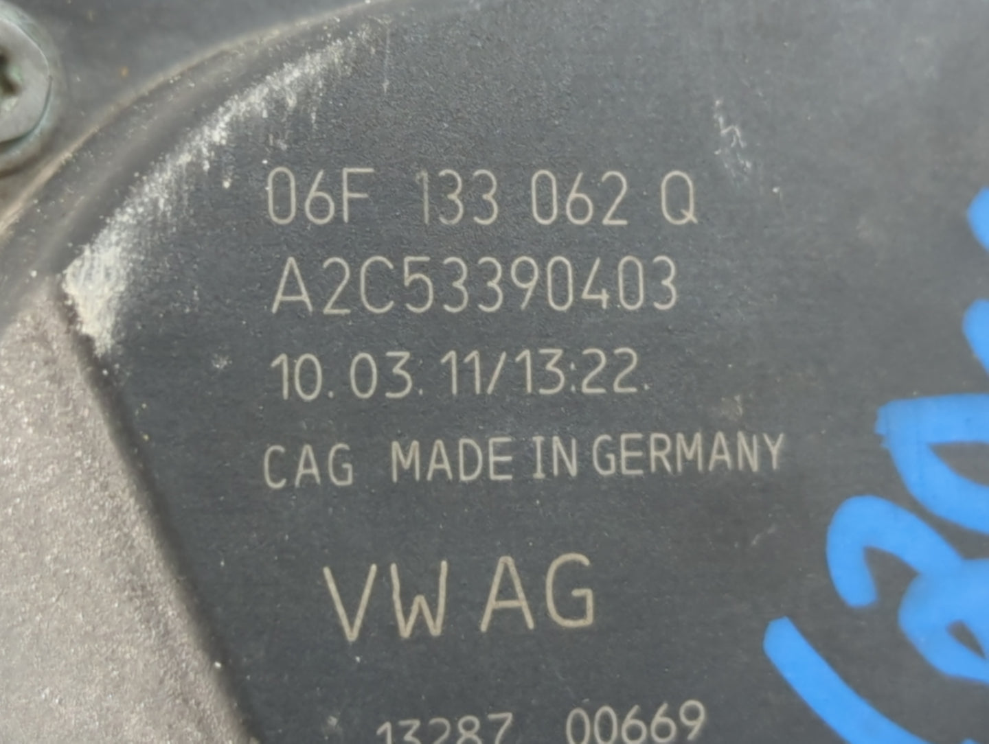 2009-2018 Volkswagen Tiguan Throttle Body P/N:06F 133 062 Q Fits OEM Used Auto Parts - Oemusedautoparts1.com