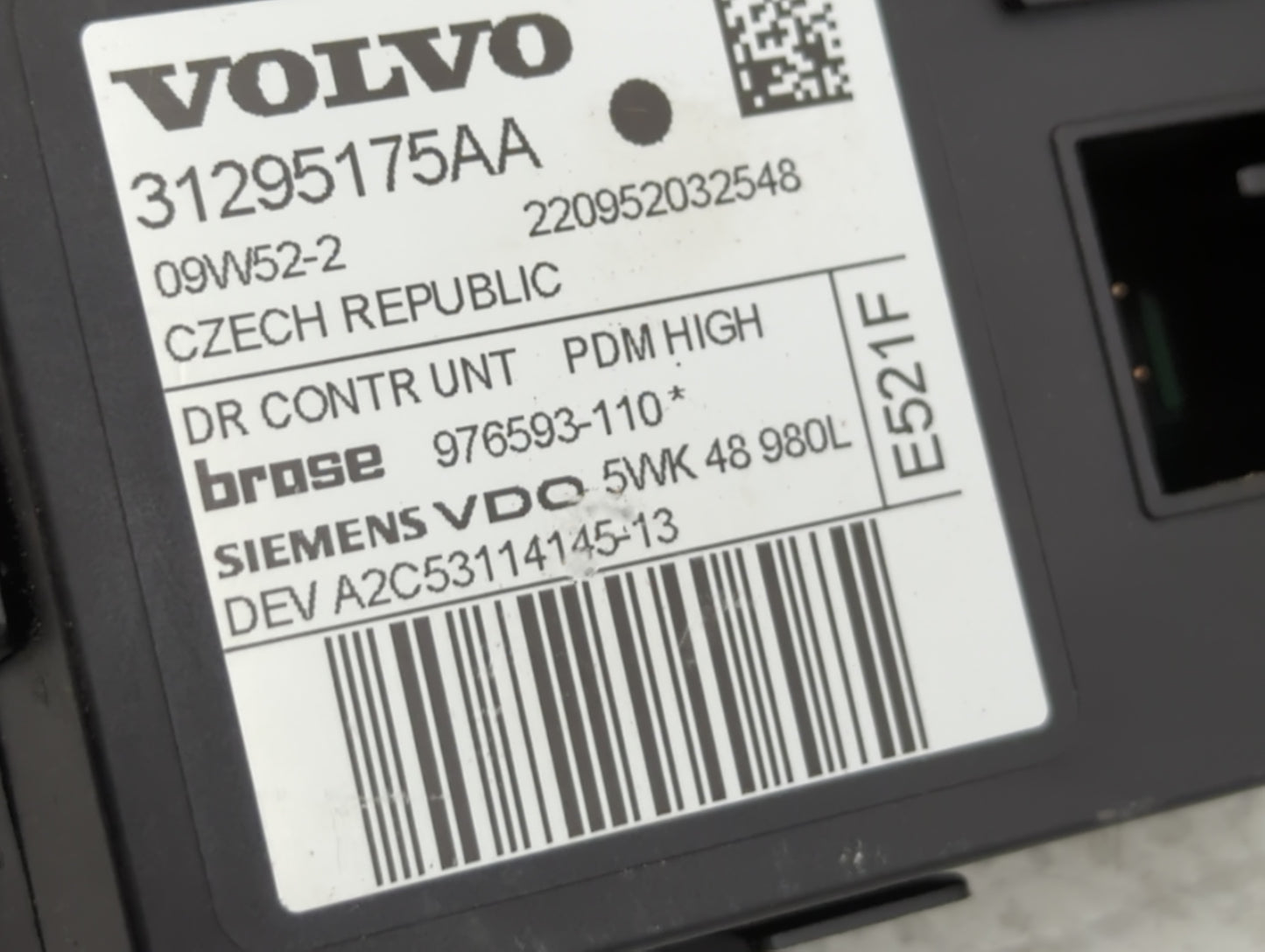 2011 Volvo C30 Sunroof Motor Oem - Oemusedautoparts1.com