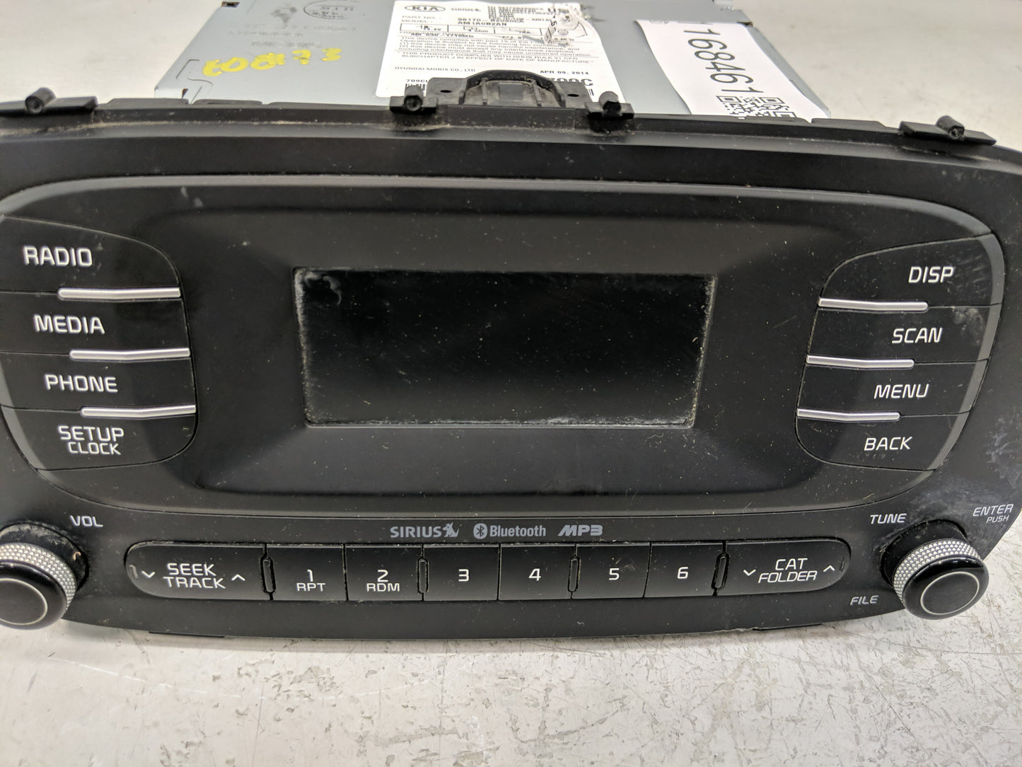 2014-2016 Kia Soul Radio AM FM Cd Player Receiver Replacement P/N:96170-B2090CA Fits Fits 2014 2015 2016 OEM Used Auto Parts