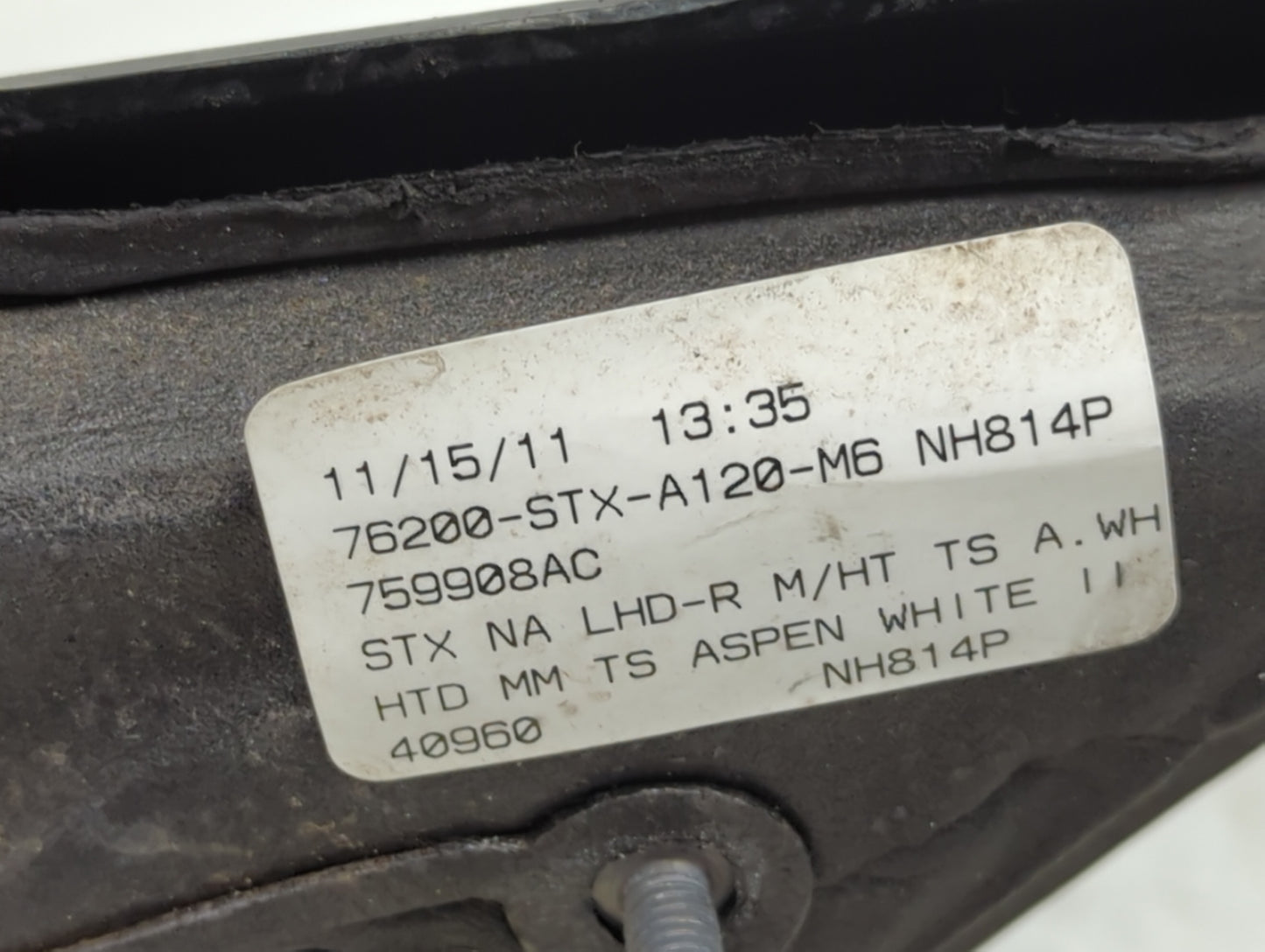 2010-2013 Acura Mdx Passenger Side View Mirror - Right Door Mirror OEM Used - Oemusedautoparts1.com