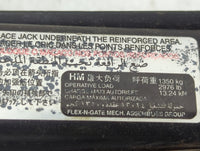 2012 Acura Mdx Spare Scissor Car Jack Black - Oemusedautoparts1.com