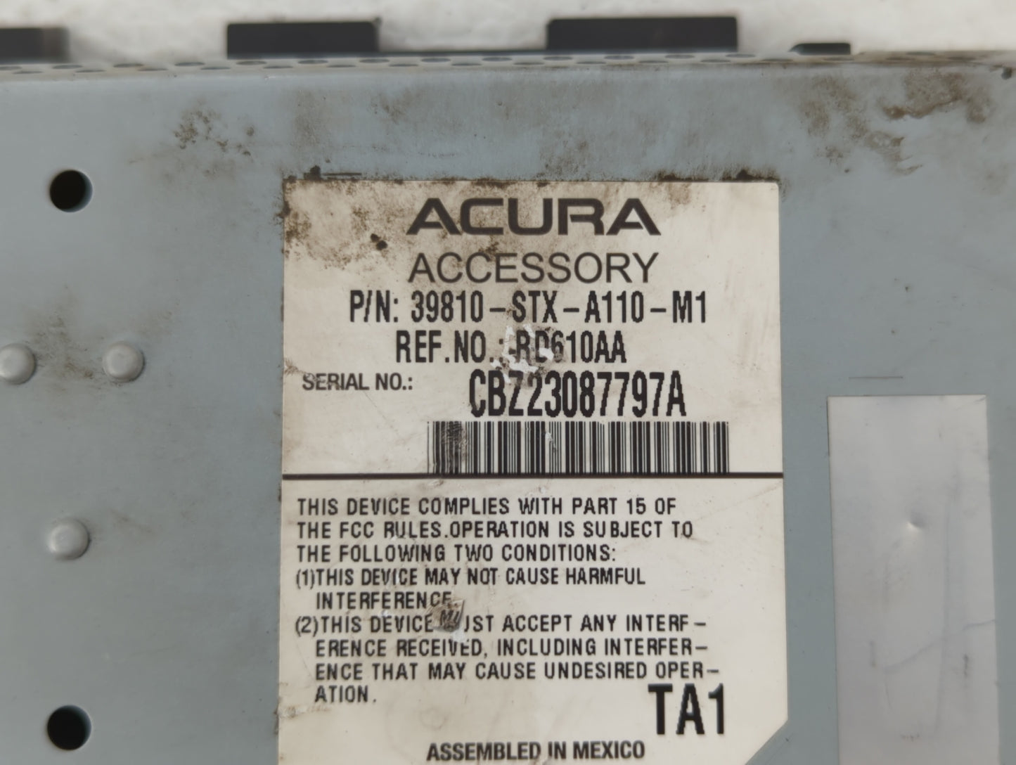 2010-2013 Acura Mdx Information Display Screen - Oemusedautoparts1.com