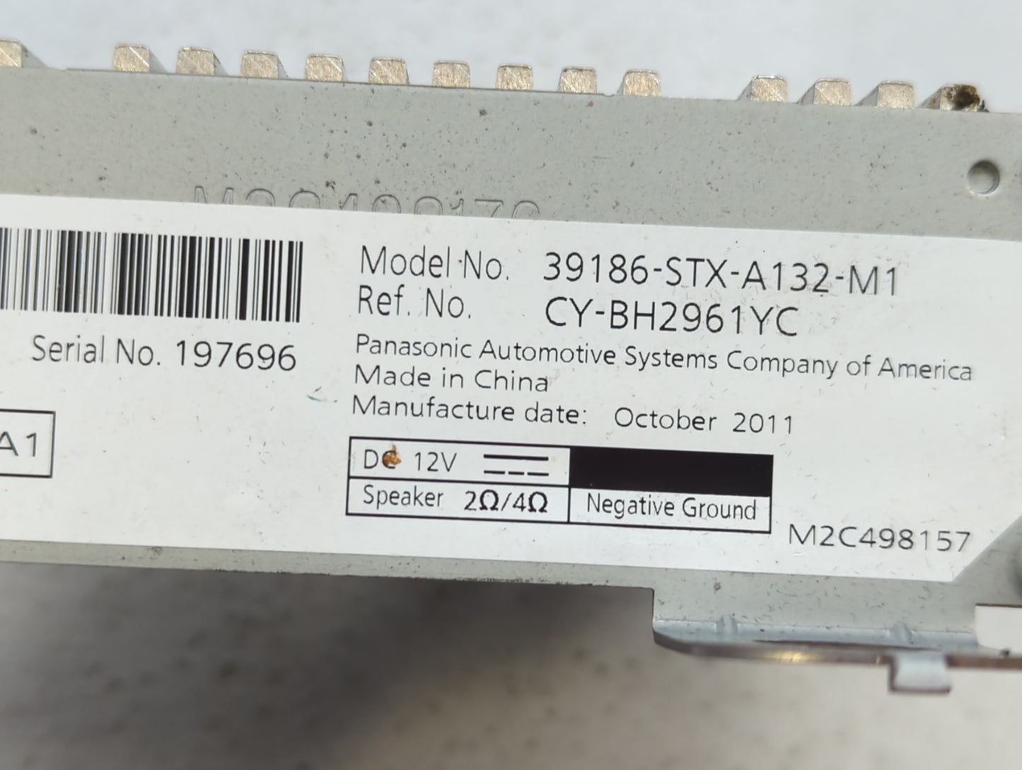 2010-2013 Acura Mdx Radio AM FM Cd Player Receiver Replacement P/N:39186-STX-A132-M1 Fits Fits 2010 2011 2012 2013 OEM Used 