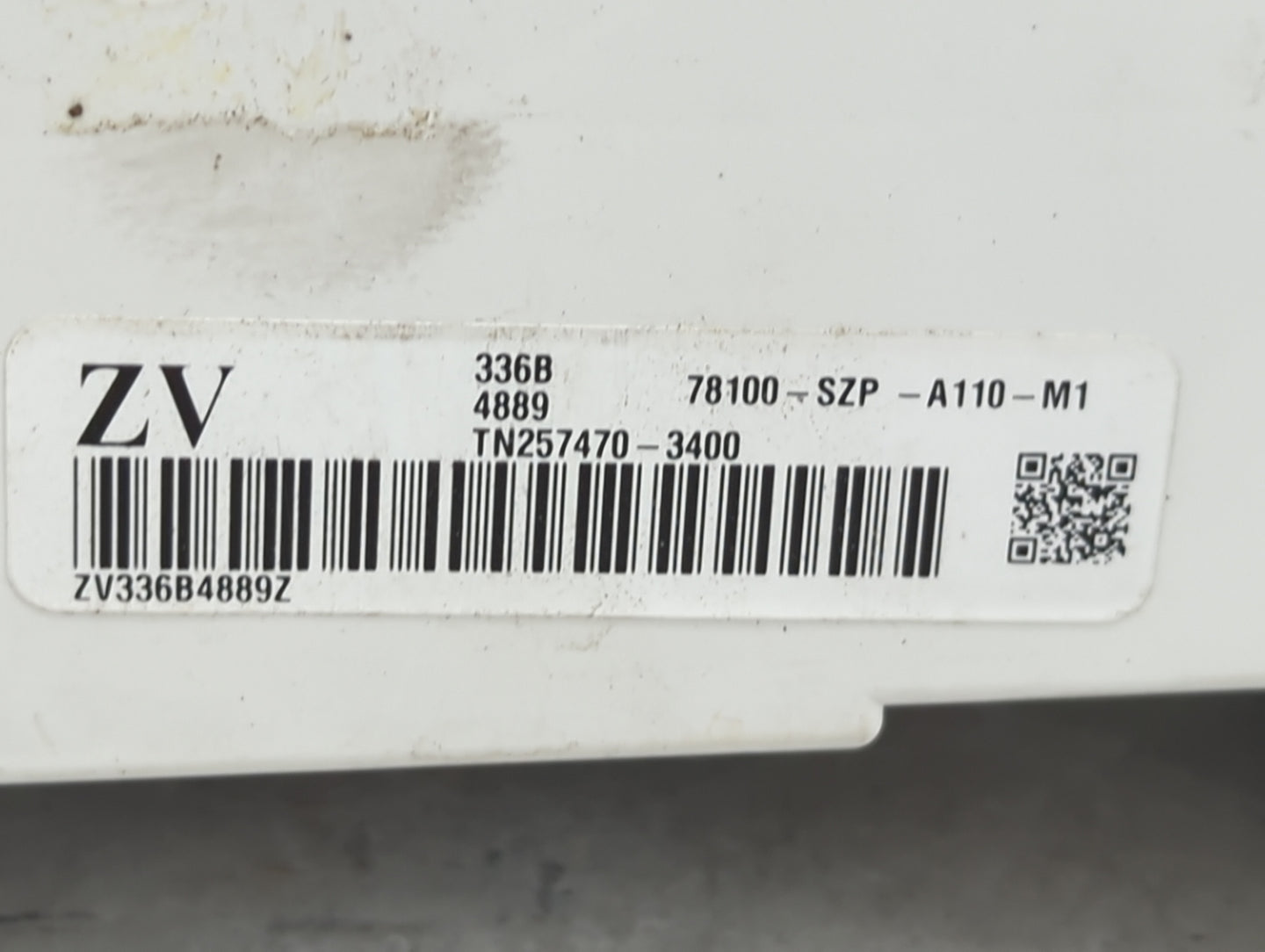2012 Acura Rdx Instrument Cluster Speedometer Gauges P/N:78100-SZP-A110-M1 TN257470-3400 Fits OEM Used Auto Parts - Oemuseda