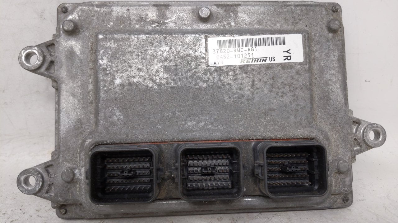 2012 Acura Rdx PCM Engine Control Computer ECU ECM PCU OEM P/N:37820-RWC-A81 Fits OEM Used Auto Parts - Oemusedautoparts1.co