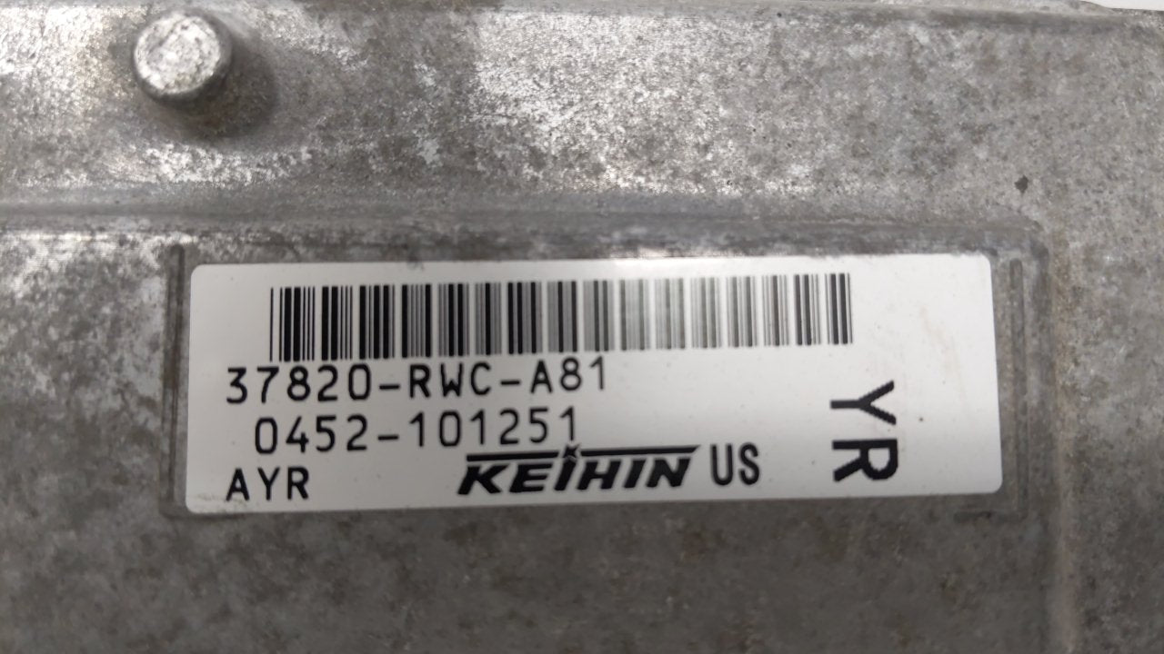 2012 Acura Rdx PCM Engine Control Computer ECU ECM PCU OEM P/N:37820-RWC-A81 Fits OEM Used Auto Parts - Oemusedautoparts1.co