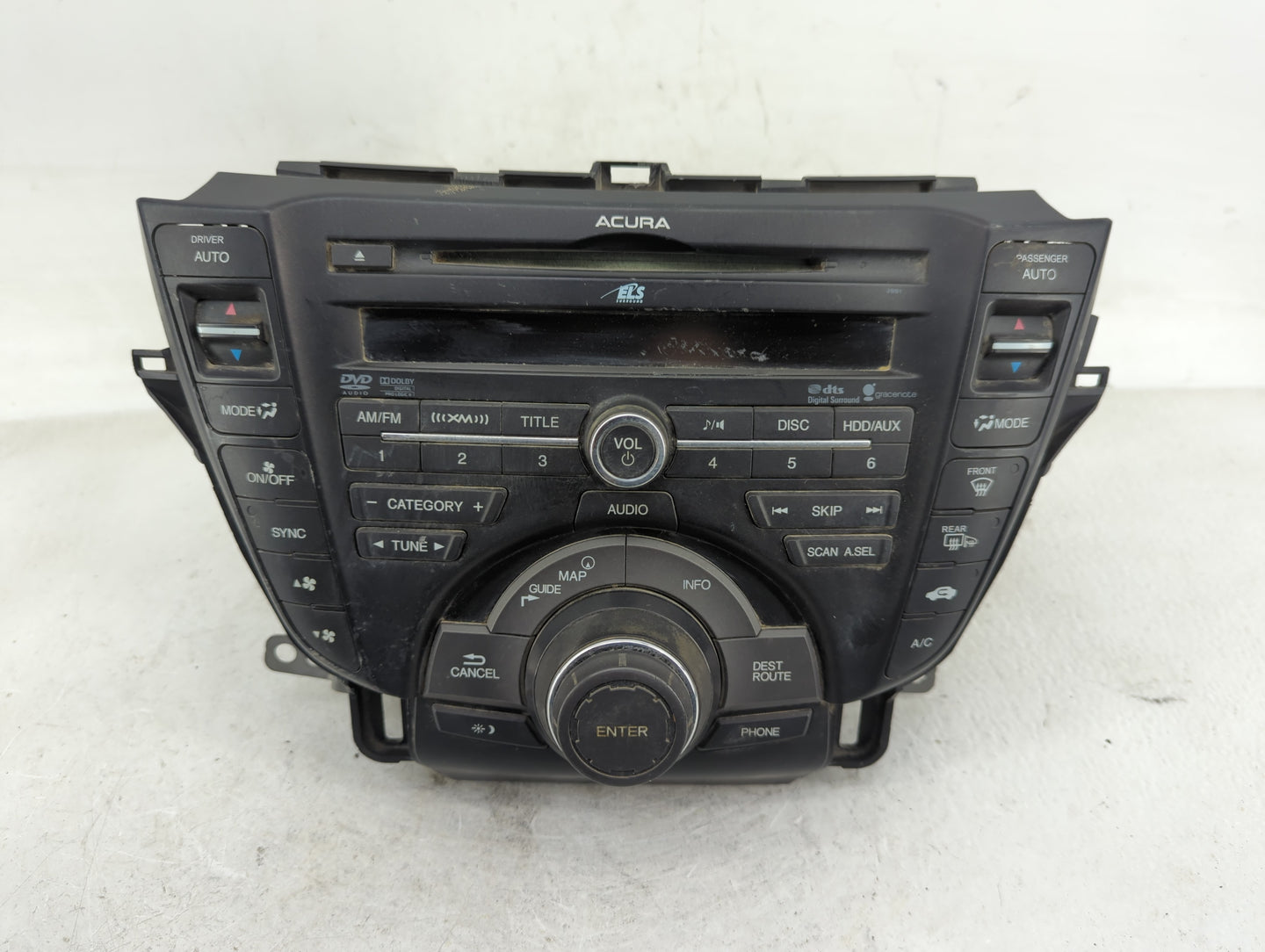 2012 Acura Tl Radio AM FM Cd Player Receiver Replacement P/N:39100-TK4-C310 Fits OEM Used Auto Parts - Oemusedautoparts1.com