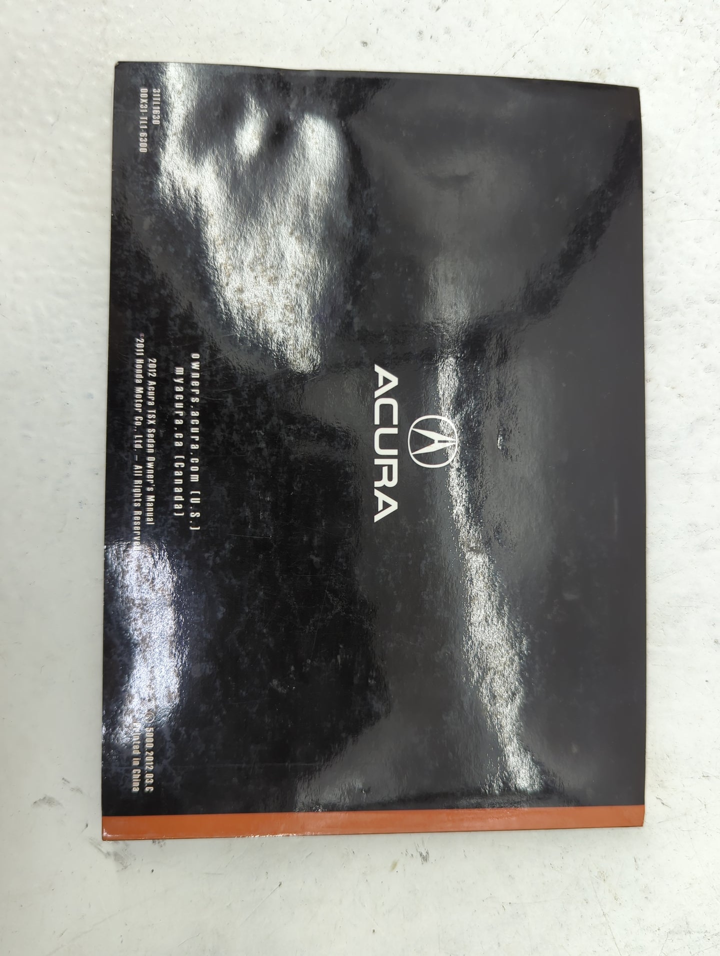 2012 Acura Tsx Owners Manual Book Guide P/N:31TL1630 00X31-TL1-6300 OEM Used Auto Parts - Oemusedautoparts1.com