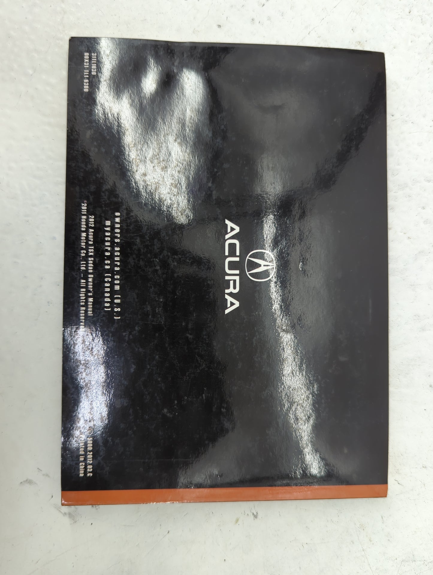 2012 Acura Tsx Owners Manual Book Guide P/N:31TL1630 00X31-TL1-6300 OEM Used Auto Parts - Oemusedautoparts1.com
