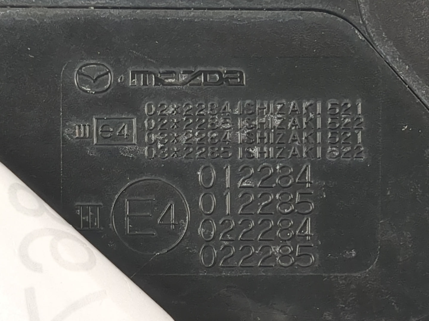 Aftermarket Mazda Driver Left Side View Manual Door Mirror Blue - Oemusedautoparts1.com