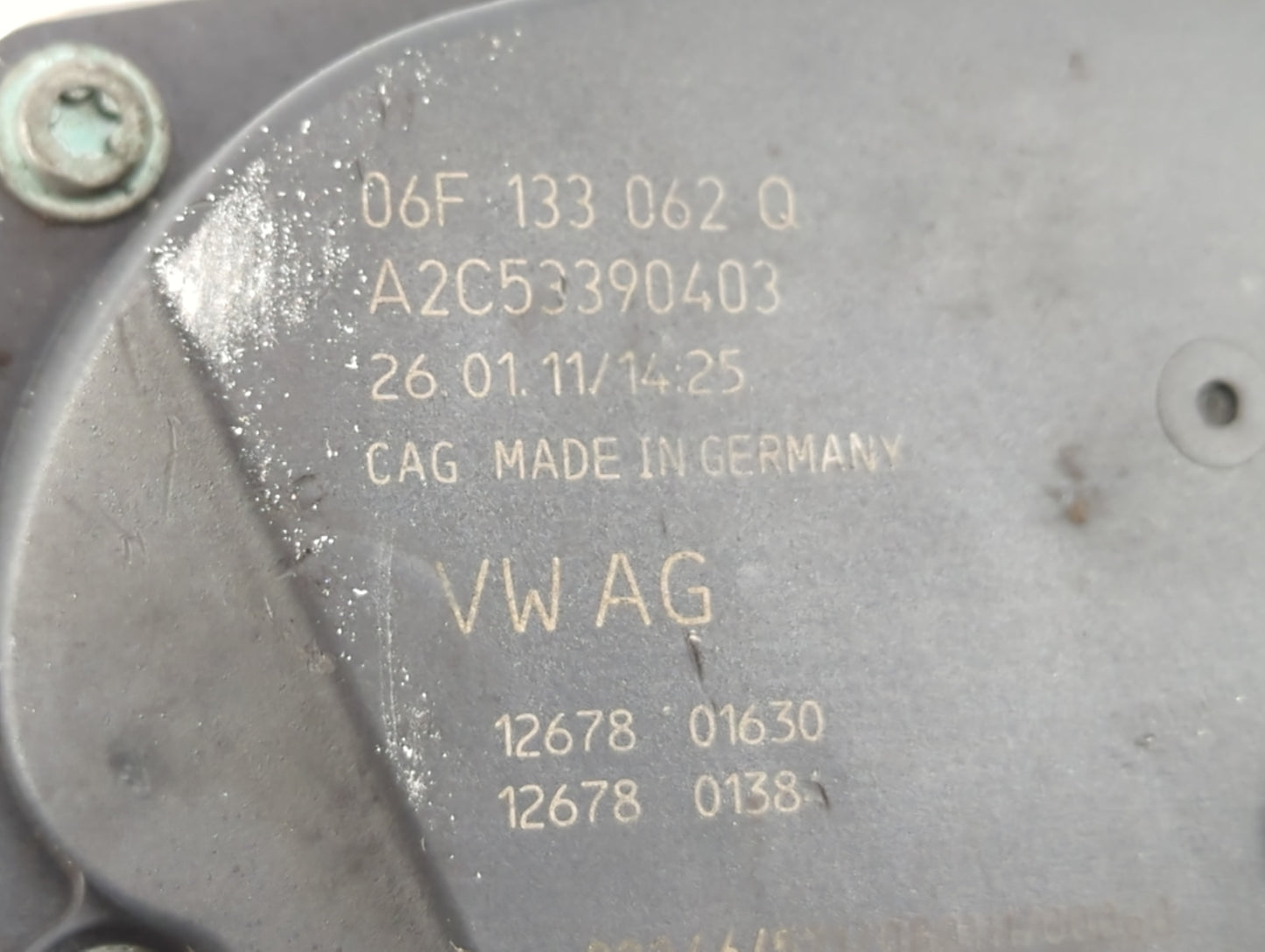 2006-2018 Audi A3 Throttle Body P/N:06F 133 062 Q 133062S Fits OEM Used Auto Parts - Oemusedautoparts1.com