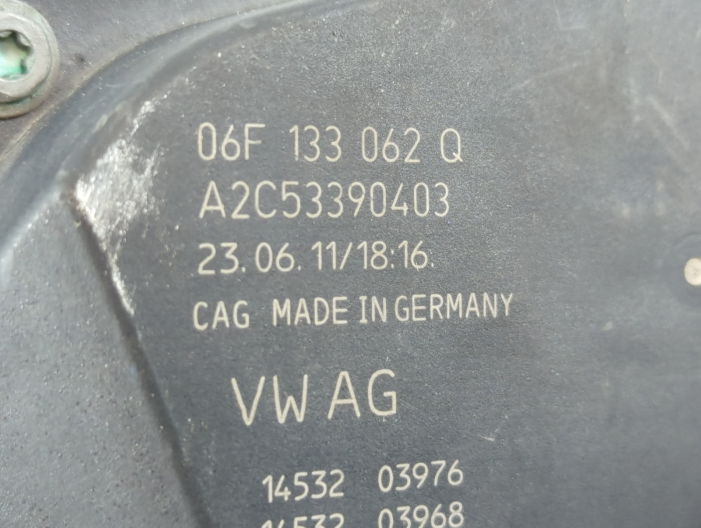 2006-2018 Audi A3 Throttle Body P/N:A2C53390403 06F 133 062 Q Fits OEM Used Auto Parts - Oemusedautoparts1.com