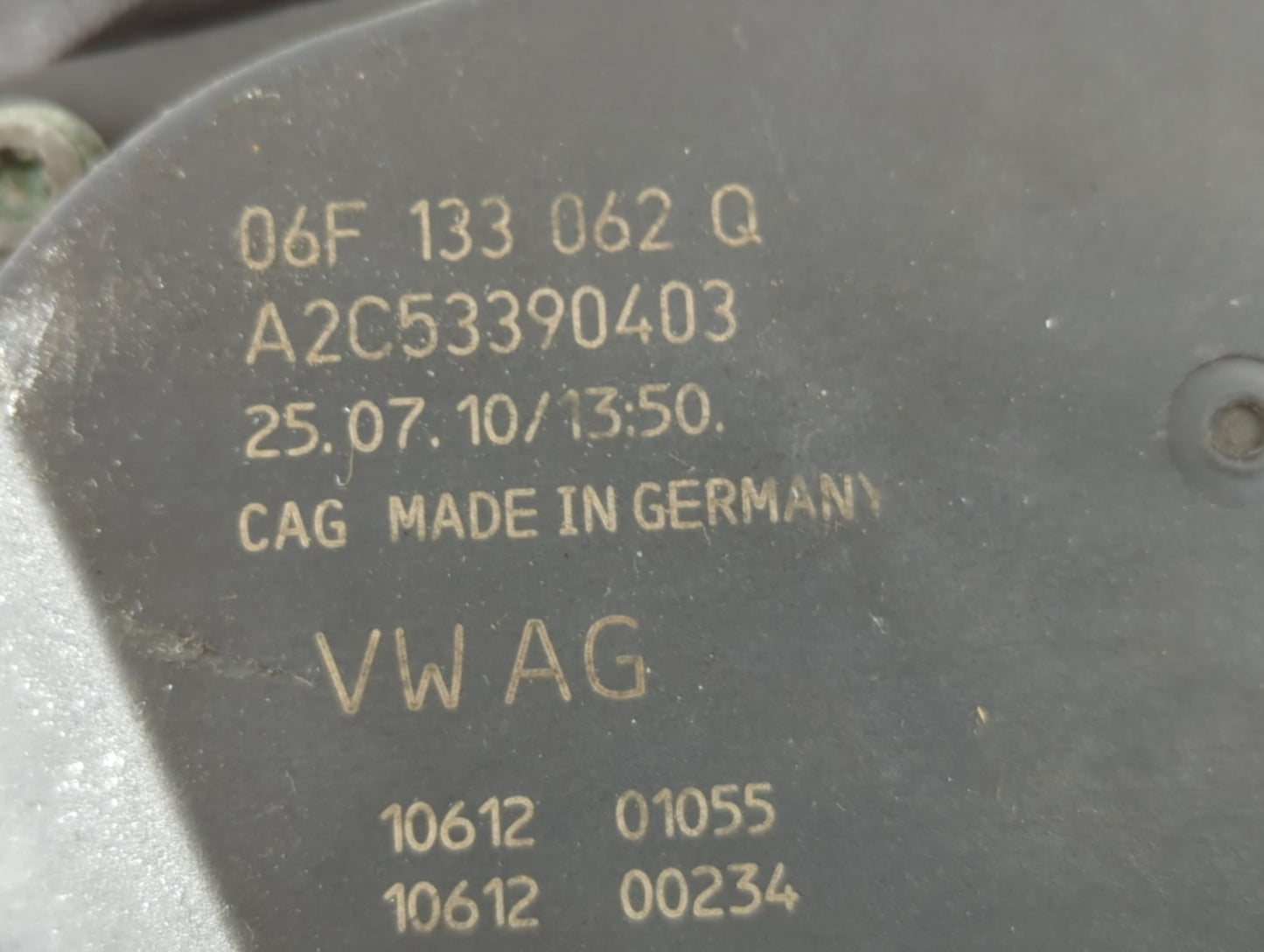 2006-2018 Audi A3 Throttle Body P/N:A2C53390403 06F 133 062 Q Fits OEM Used Auto Parts - Oemusedautoparts1.com