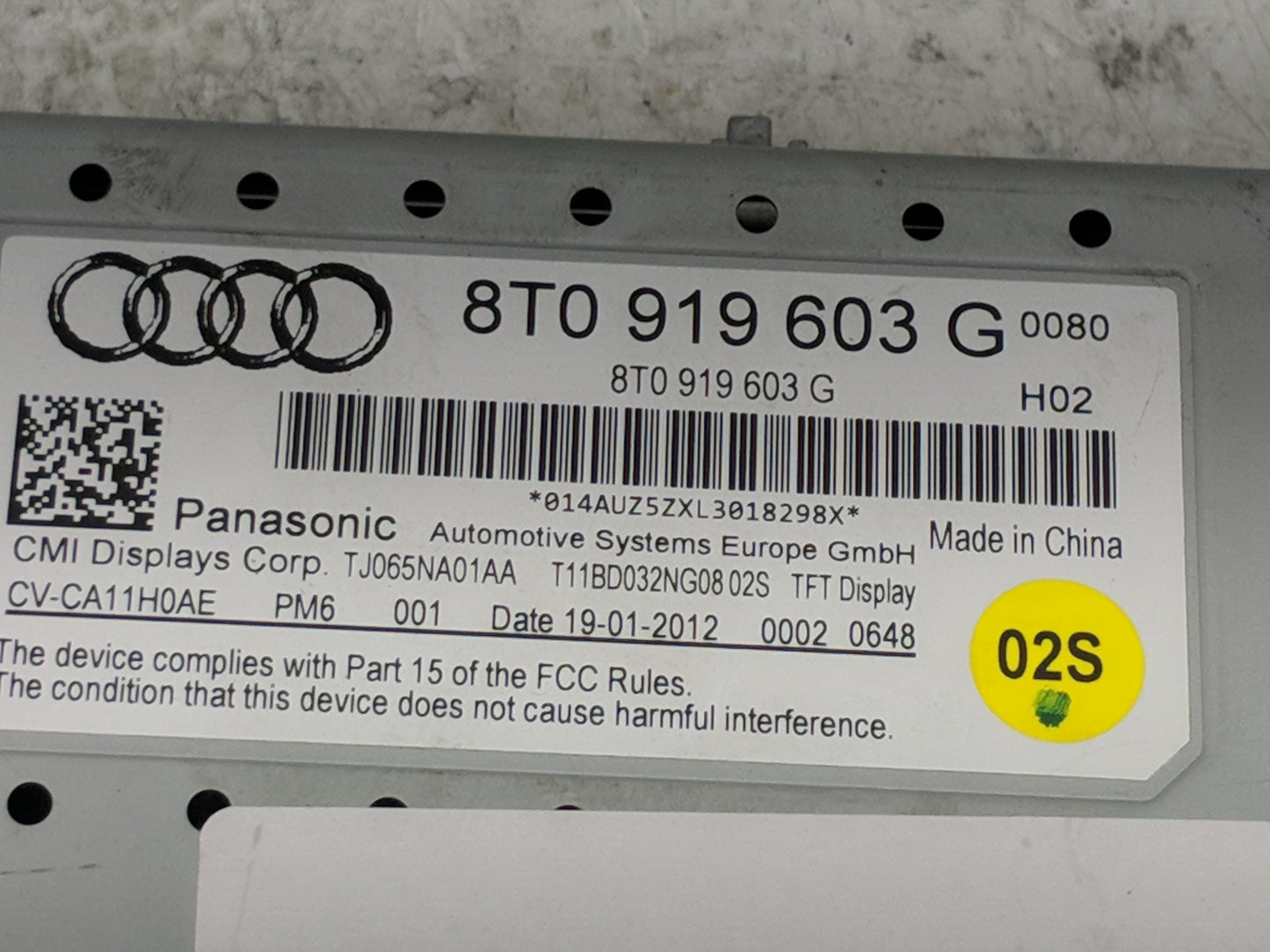 2009-2016 Audi A4 Information Display Screen - Oemusedautoparts1.com