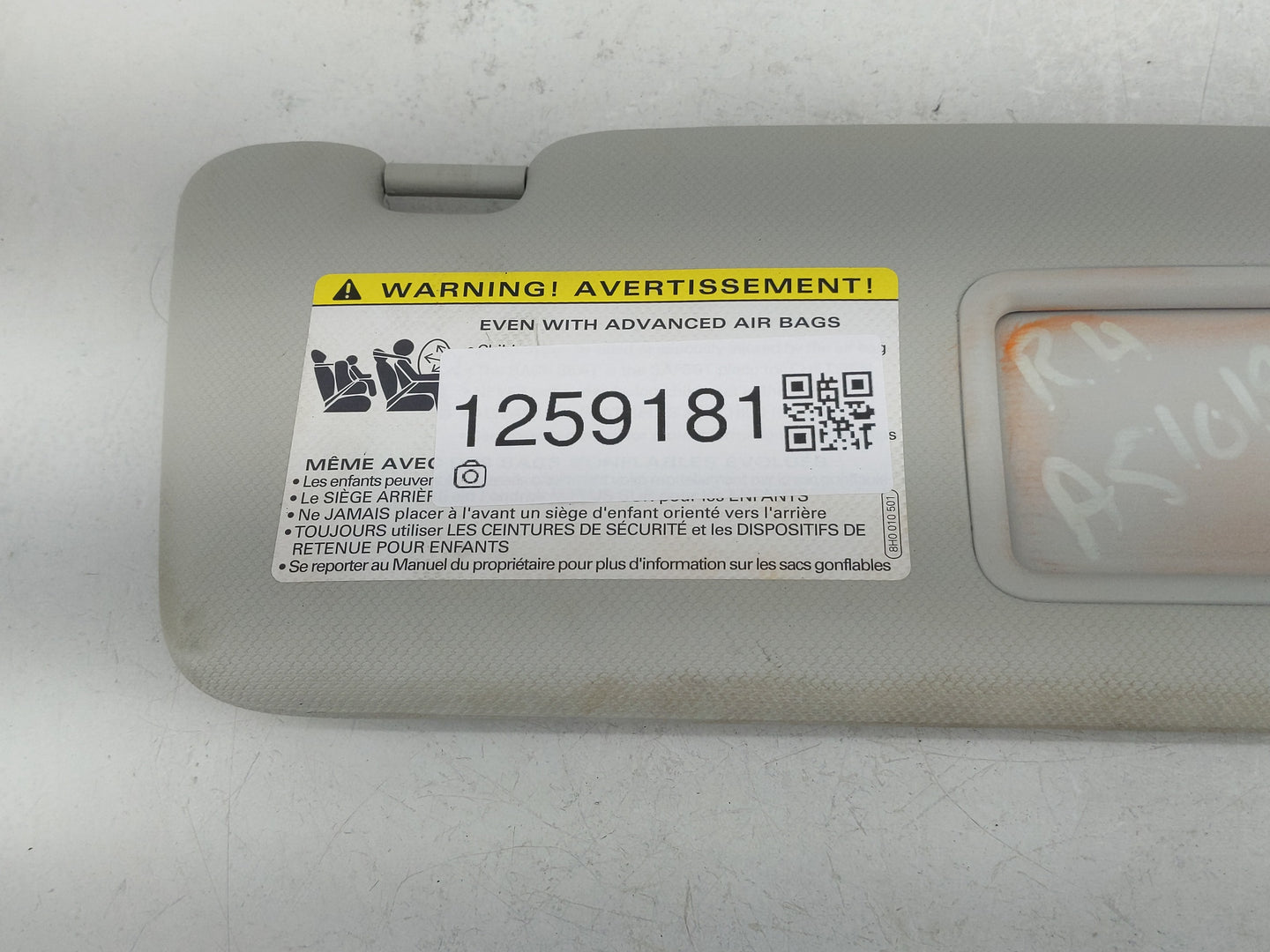 2009-2012 Audi A4 Sun Visor Shade Replacement Passenger Right Mirror Fits Fits 2009 2010 2011 2012 OEM Used Auto Parts - Oem
