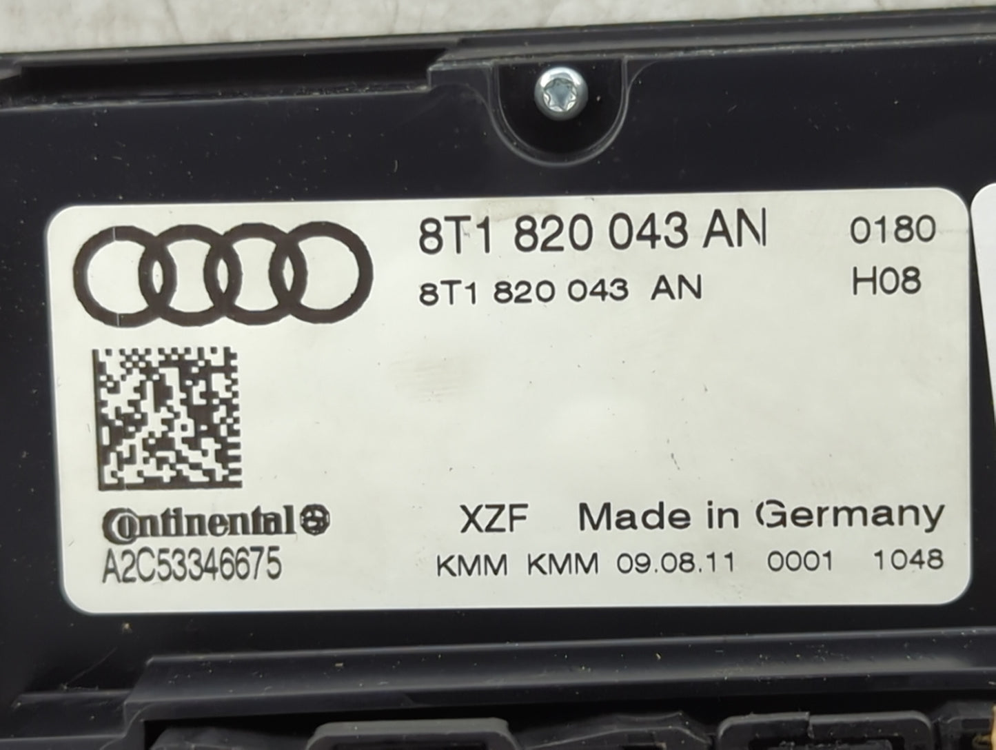 2012 Audi A4 Climate Control Module Temperature AC/Heater Replacement P/N:8T1820043AN A2C53346675, A2C53297840 Fits OEM Used