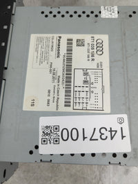 2012 Audi A4 Radio AM FM Cd Player Receiver Replacement P/N:8T1 035 186 R CQ-JA1962G Fits OEM Used Auto Parts - Oemusedautop