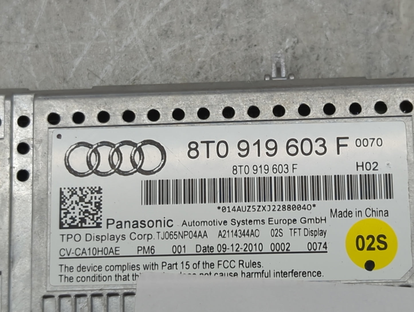 2009-2016 Audi A4 Information Display Screen - Oemusedautoparts1.com