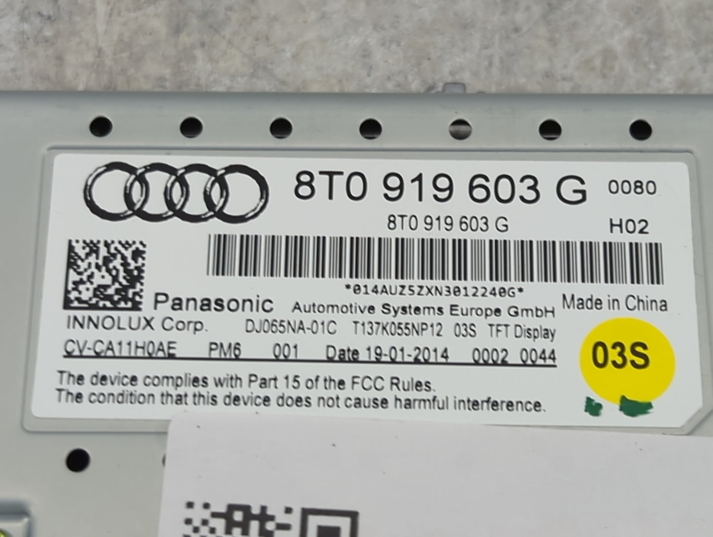 2009-2016 Audi A4 Information Display Screen - Oemusedautoparts1.com