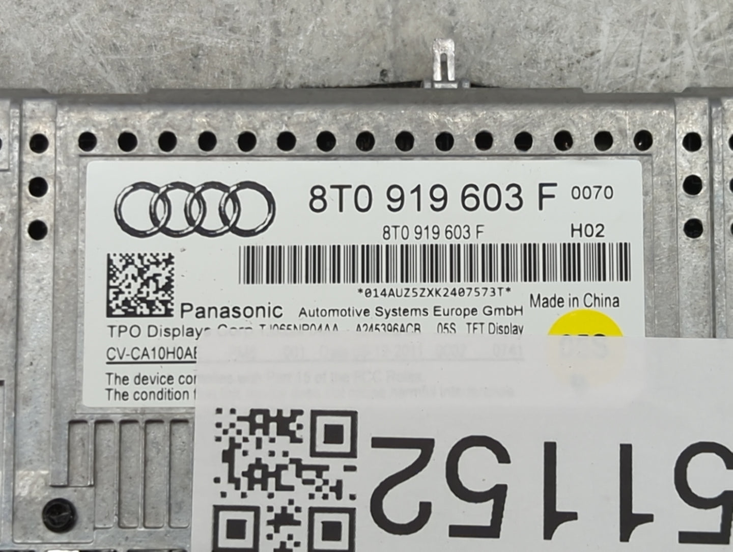 2009-2016 Audi A4 Information Display Screen - Oemusedautoparts1.com
