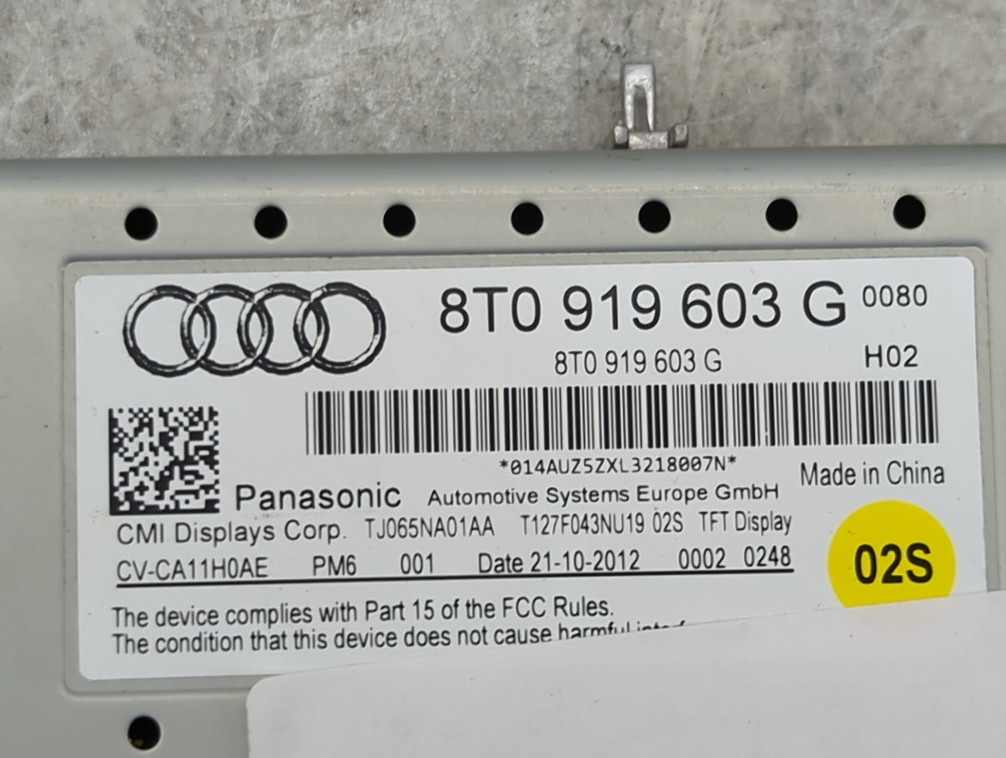 2009-2016 Audi A4 Information Display Screen - Oemusedautoparts1.com