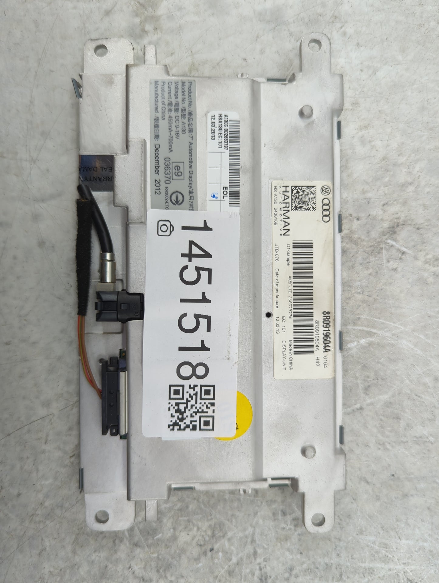 2009-2016 Audi A4 Information Display Screen - Oemusedautoparts1.com