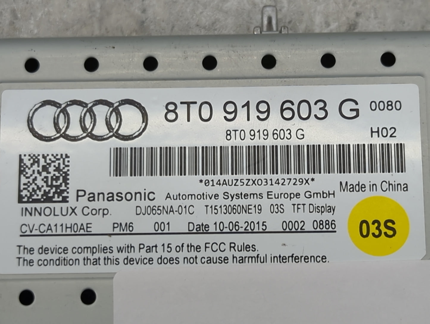2009-2016 Audi A4 Information Display Screen - Oemusedautoparts1.com