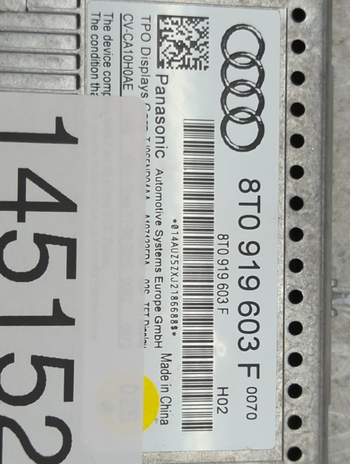 2009-2016 Audi A4 Information Radio Display Screen 1451522 - Oemusedautoparts1.com