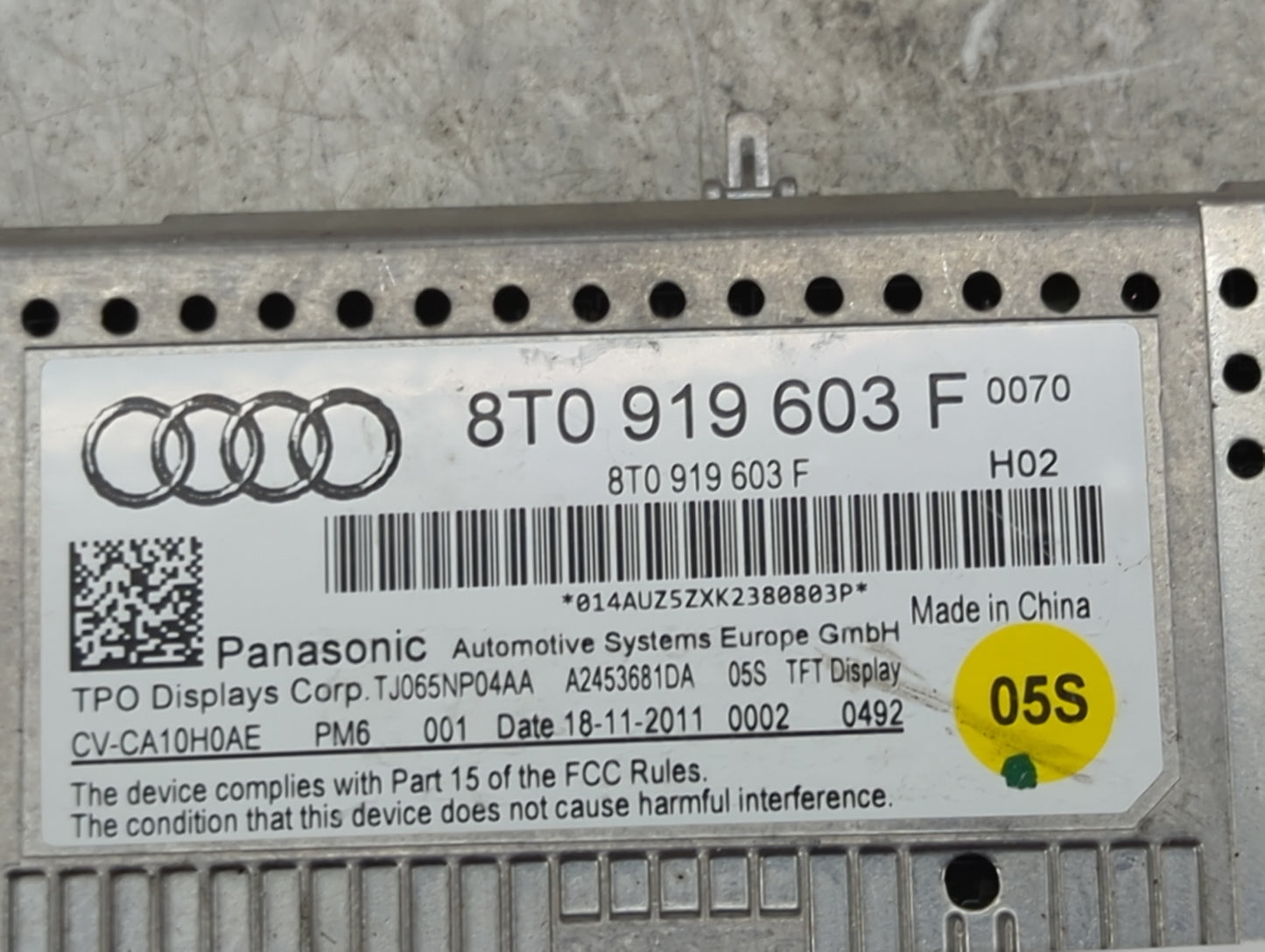 2009-2016 Audi A4 Information Display Screen - Oemusedautoparts1.com
