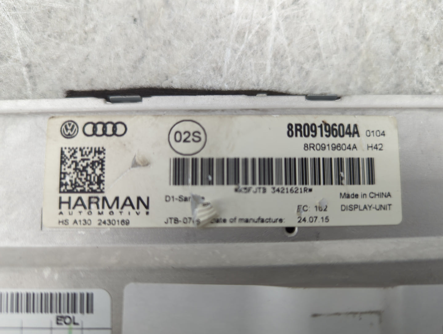 2009-2016 Audi A4 Information Display Screen - Oemusedautoparts1.com