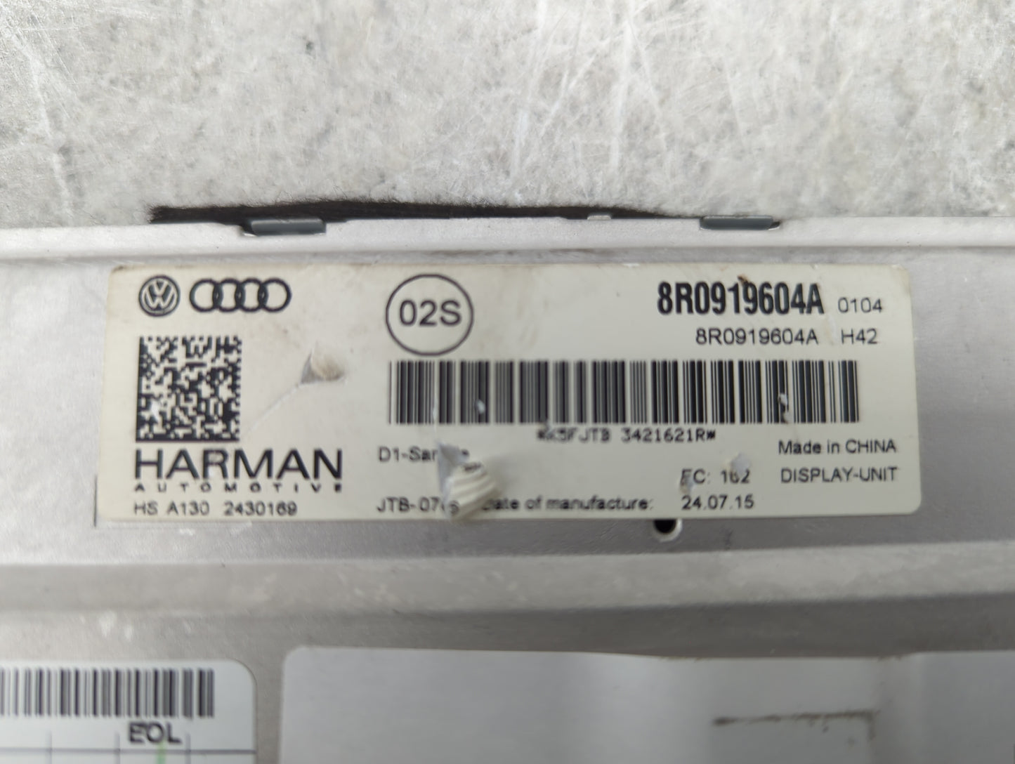 2009-2016 Audi A4 Information Display Screen - Oemusedautoparts1.com