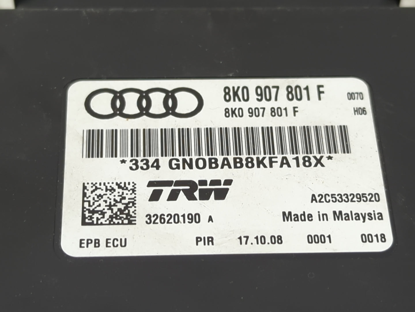 2009-2012 Audi A4 Parking Brake Control Module - Oemusedautoparts1.com