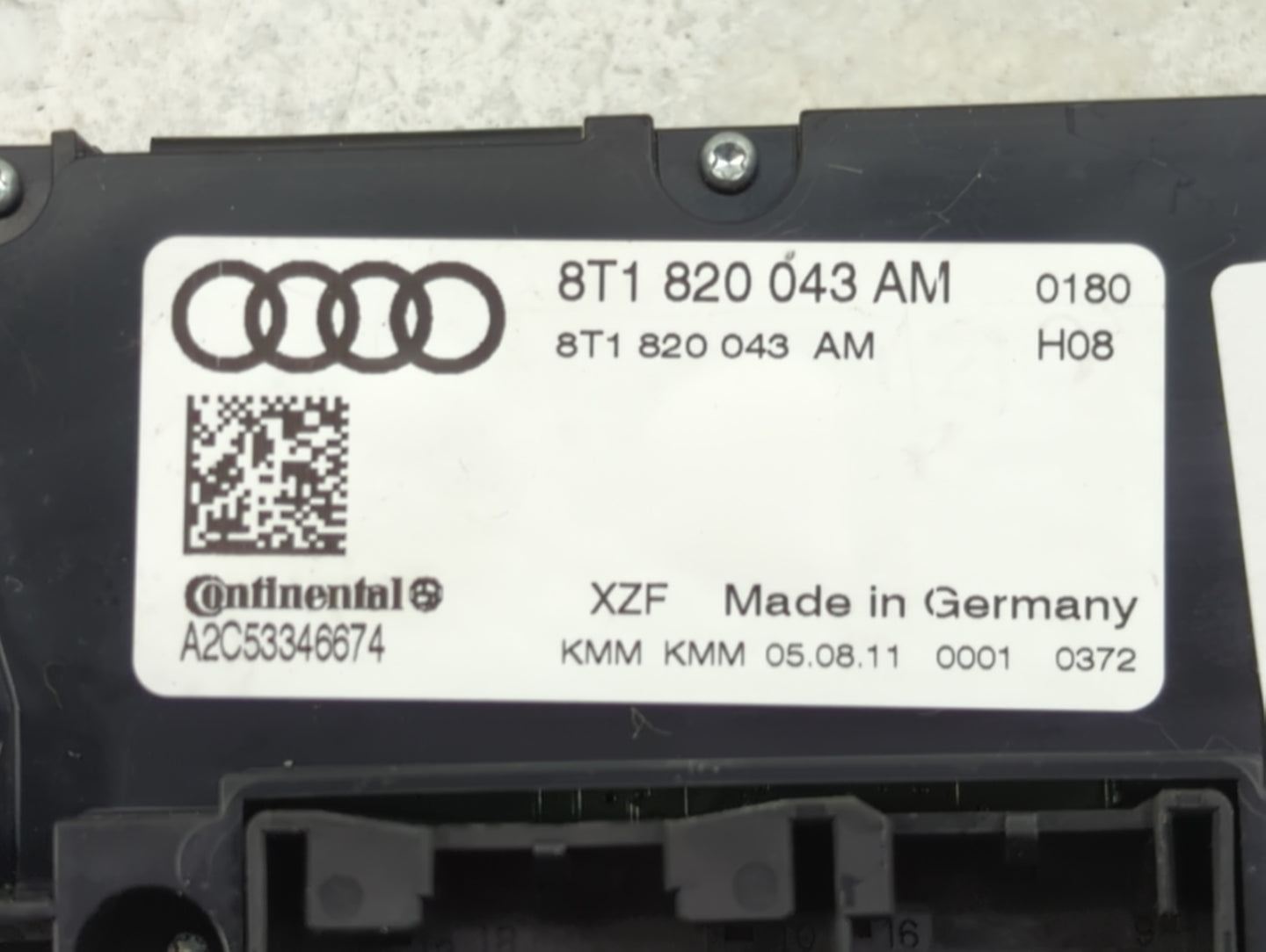 2009-2012 Audi A4 Climate Control Module Temperature AC/Heater Replacement P/N:8T1 820 043 AM Fits Fits 2008 2009 2010 2011 