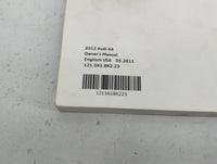 2012 Audi A4 Owners Manual Book Guide P/N:121.561.8K2.23 1215618K223 OEM Used Auto Parts - Oemusedautoparts1.com