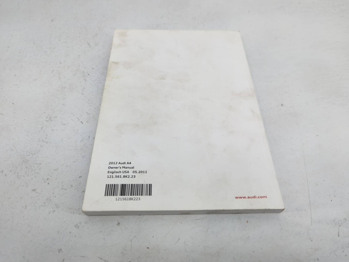 2012 Audi A4 Owners Manual Book Guide P/N:121.561.8K2.23 1215618K223 OEM Used Auto Parts - Oemusedautoparts1.com